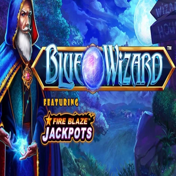 Enjoy Blue Wizard Fire Blaze Jackpots by Rarestone Gaming – logo hosted on spinorhino-be.com