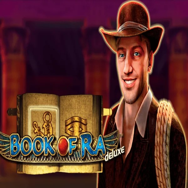 Book of Ra Deluxe by Novomatic, showcased at spinorhino-be.com – game logo