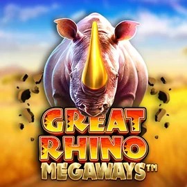 Great Rhino Megaways slot visual from Pragmatic Play available on spinorhino-be.com